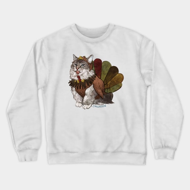 Turkey Boy Crewneck Sweatshirt by Catwheezie